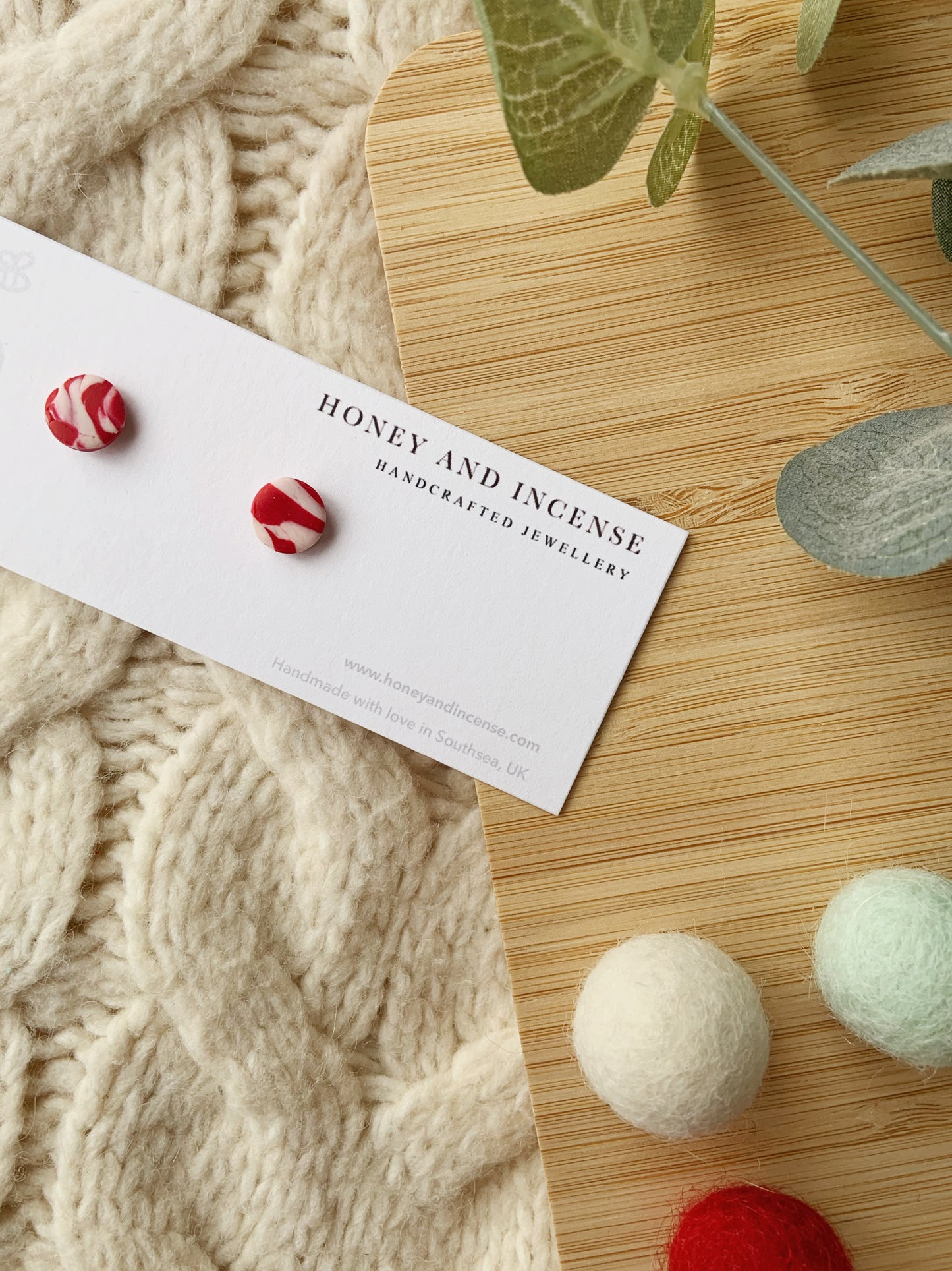 Peppermint Swirl Studs