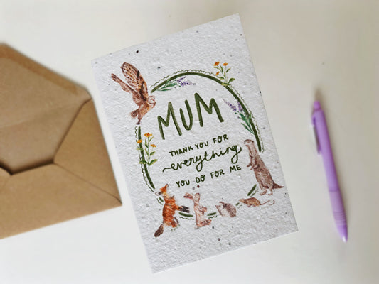 Mother's Day Card - Plantable Wildflower Card