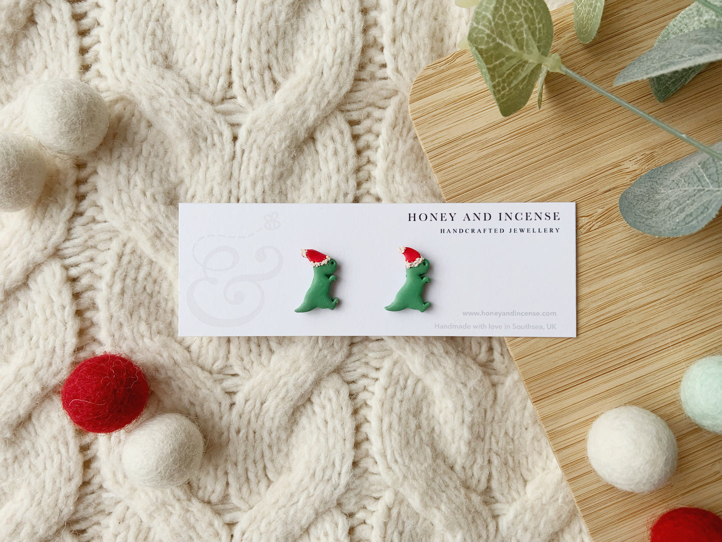 Dino Santa Studs