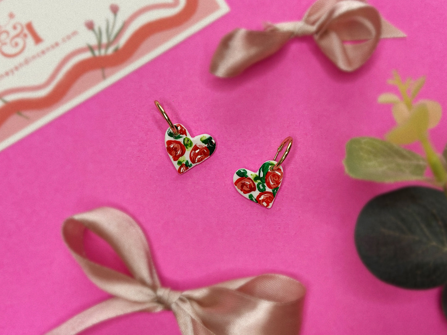 Hand-Painted Rose Huggies