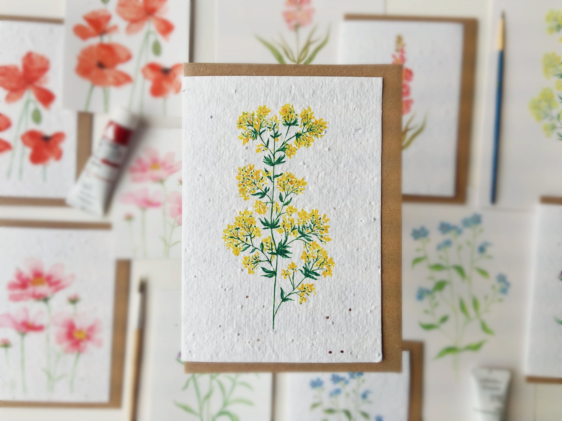 yellow wildflower card