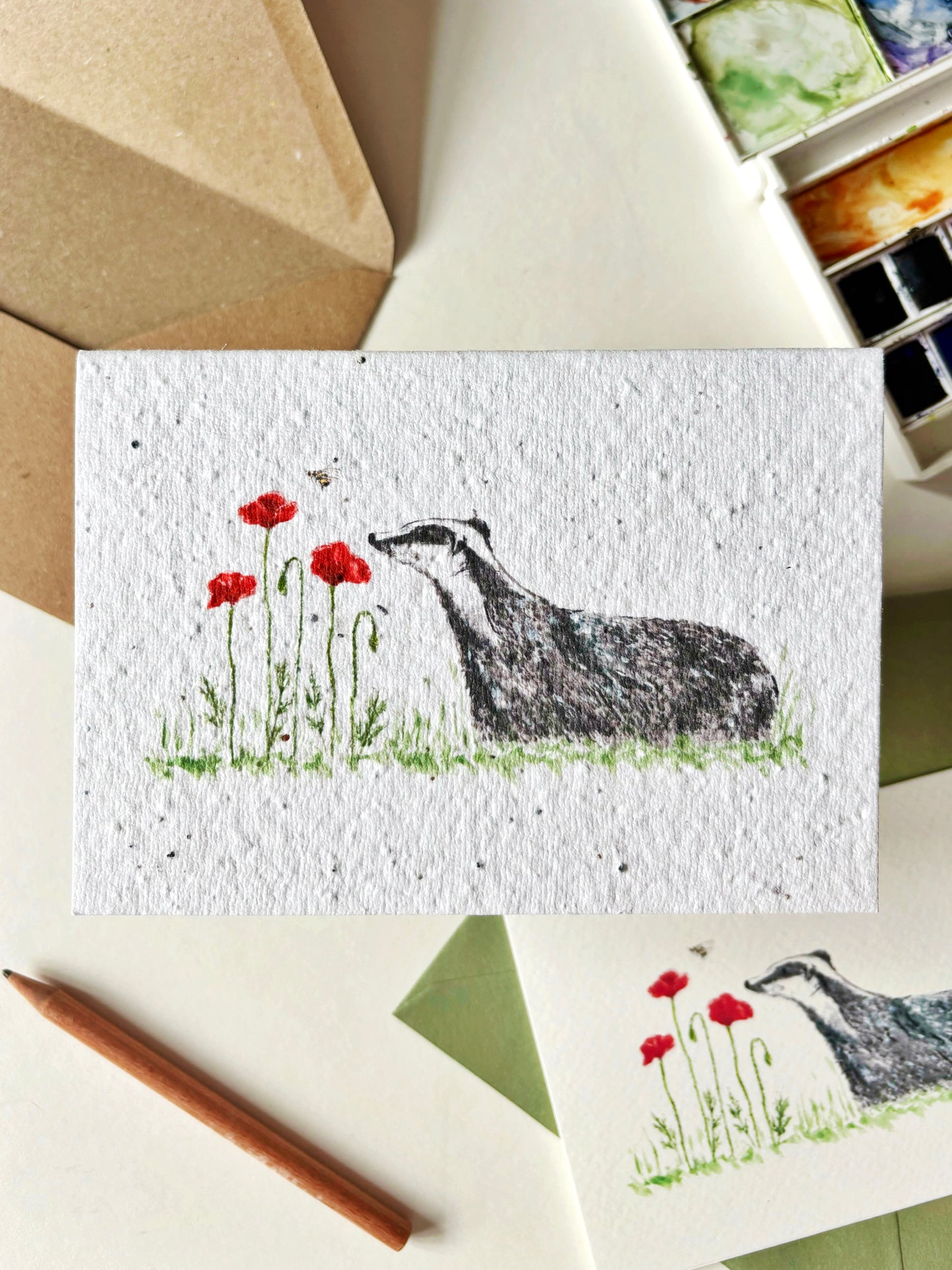 Badger & Poppy Card