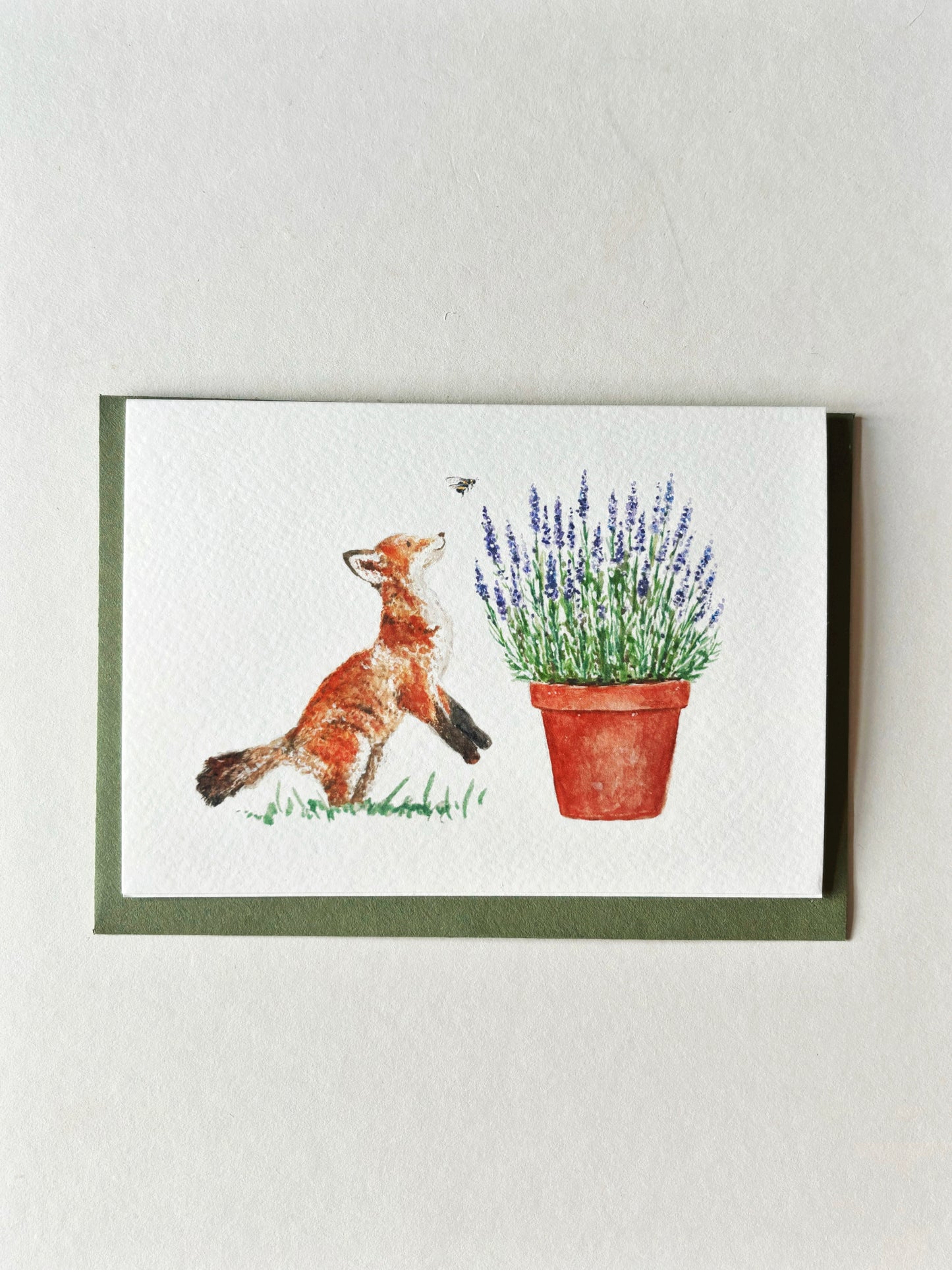 Fox & Lavender Card