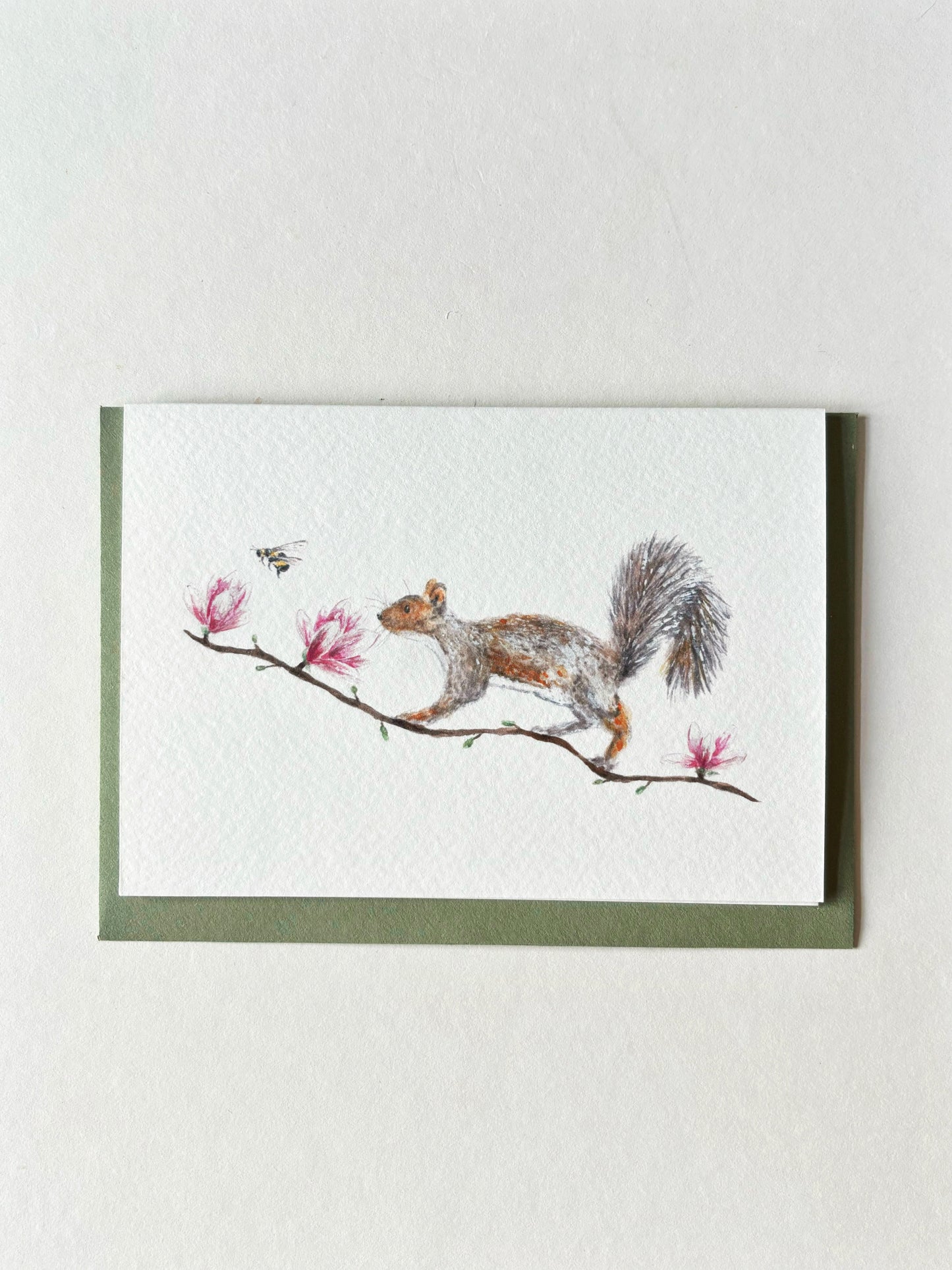 Squirrel & Magnolia Card