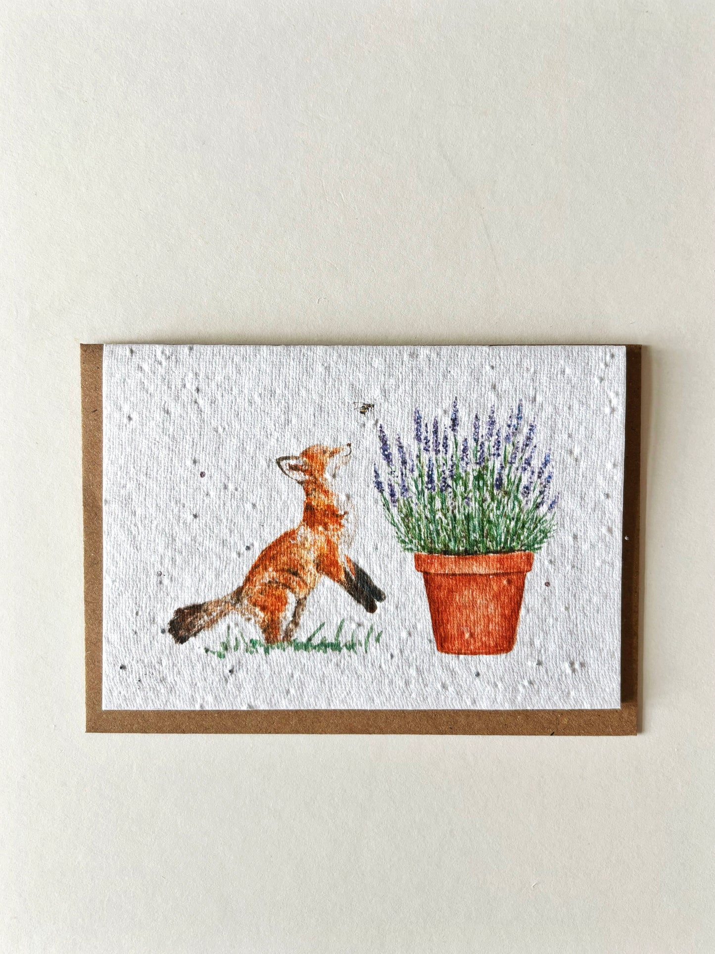 Fox & Lavender Card