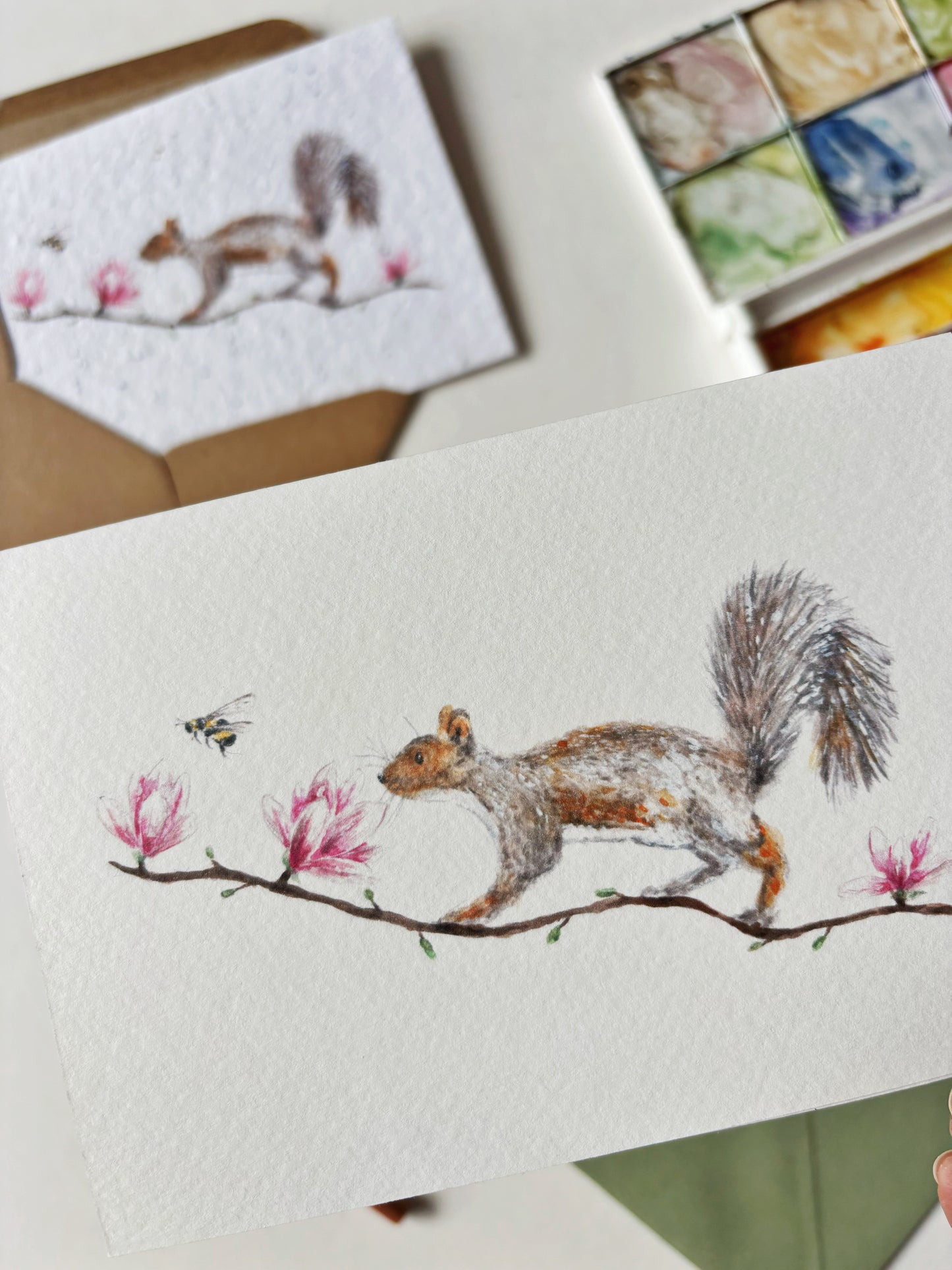 Squirrel & Magnolia Card