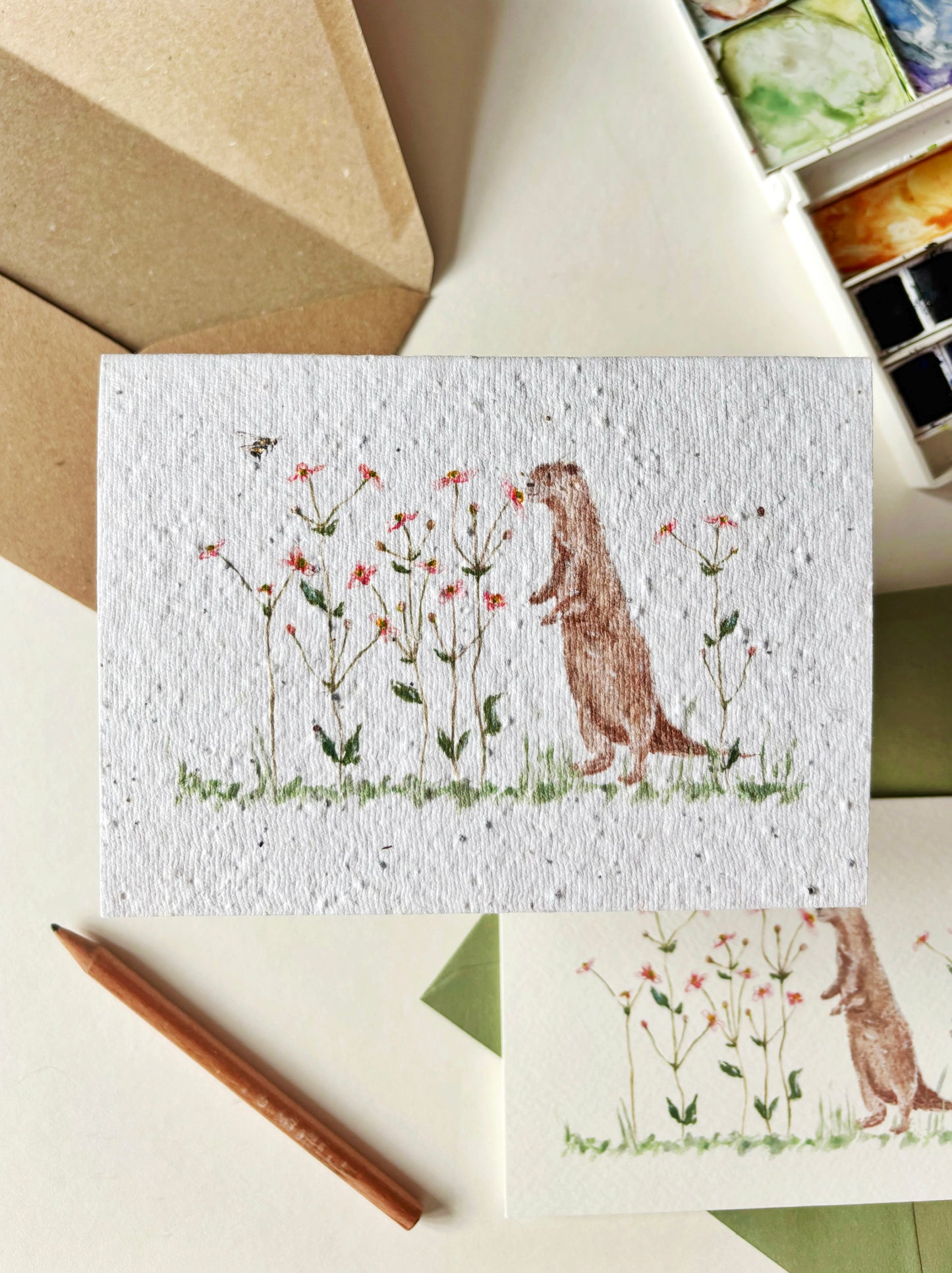 Otter & Anemone Card