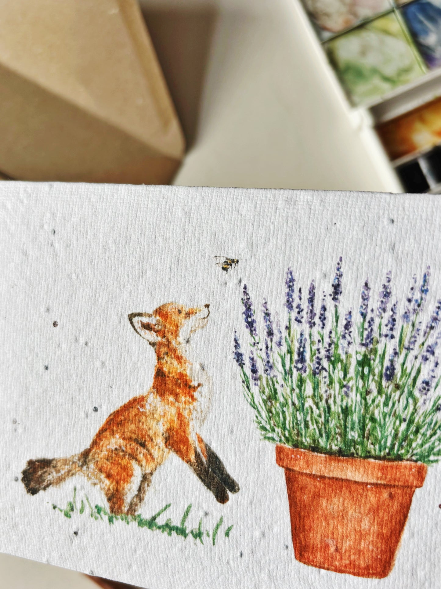 Fox & Lavender Card