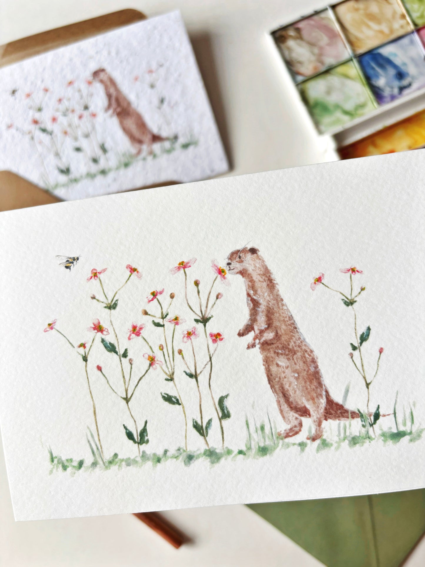 Otter & Anemone Card