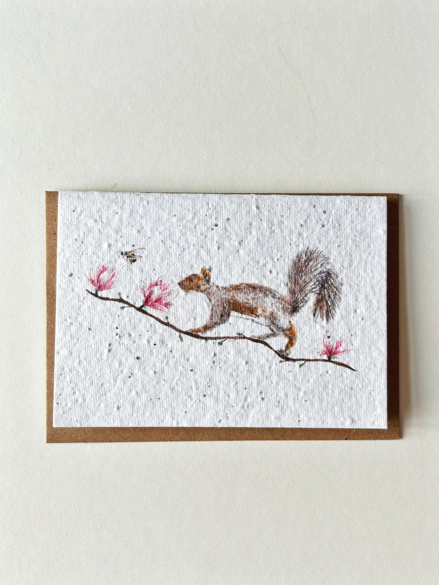 Squirrel & Magnolia Card