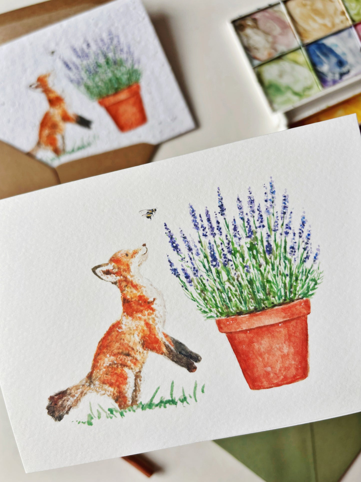 Fox & Lavender Card