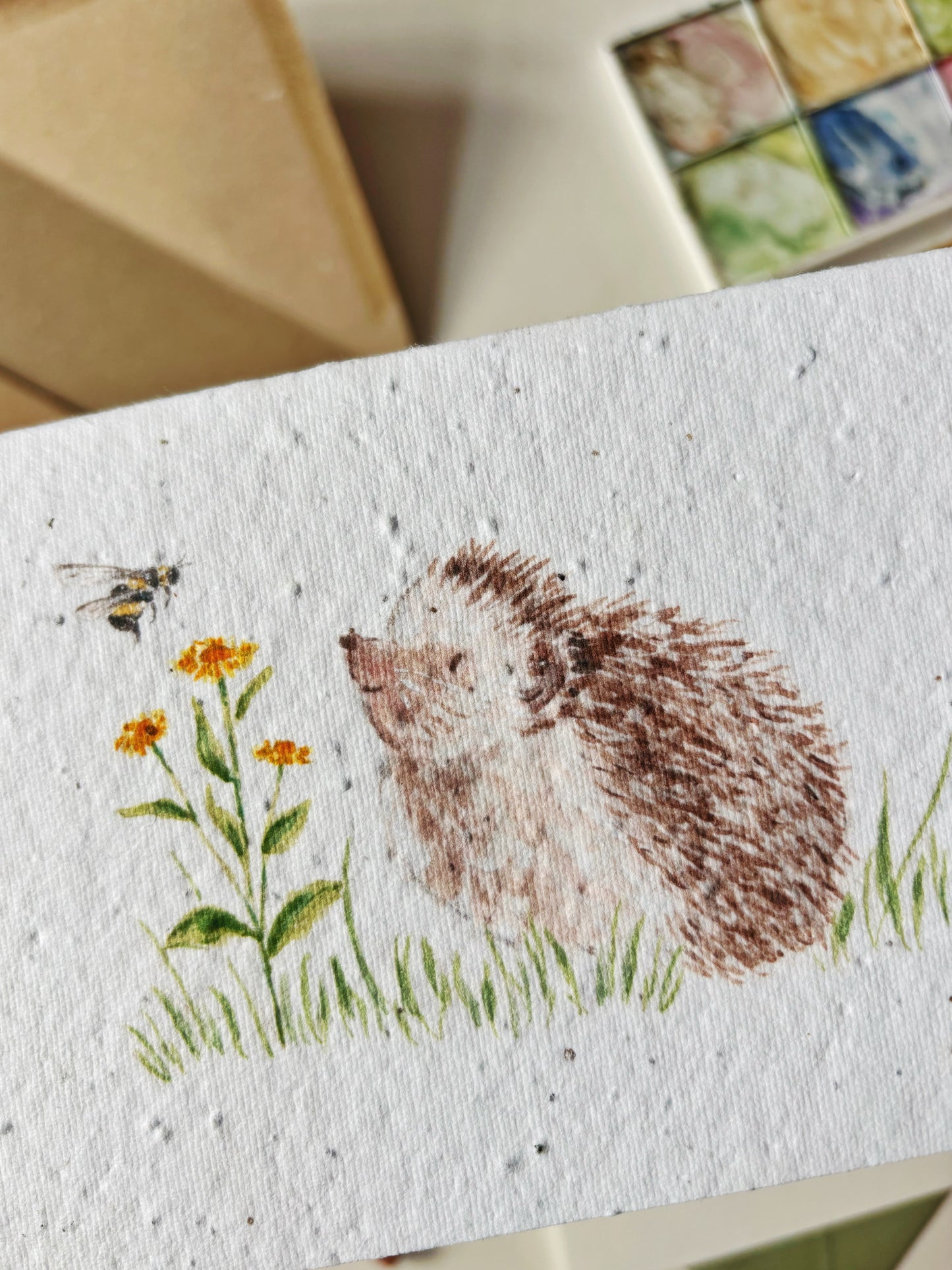 Hedgehog & Dandelion Card