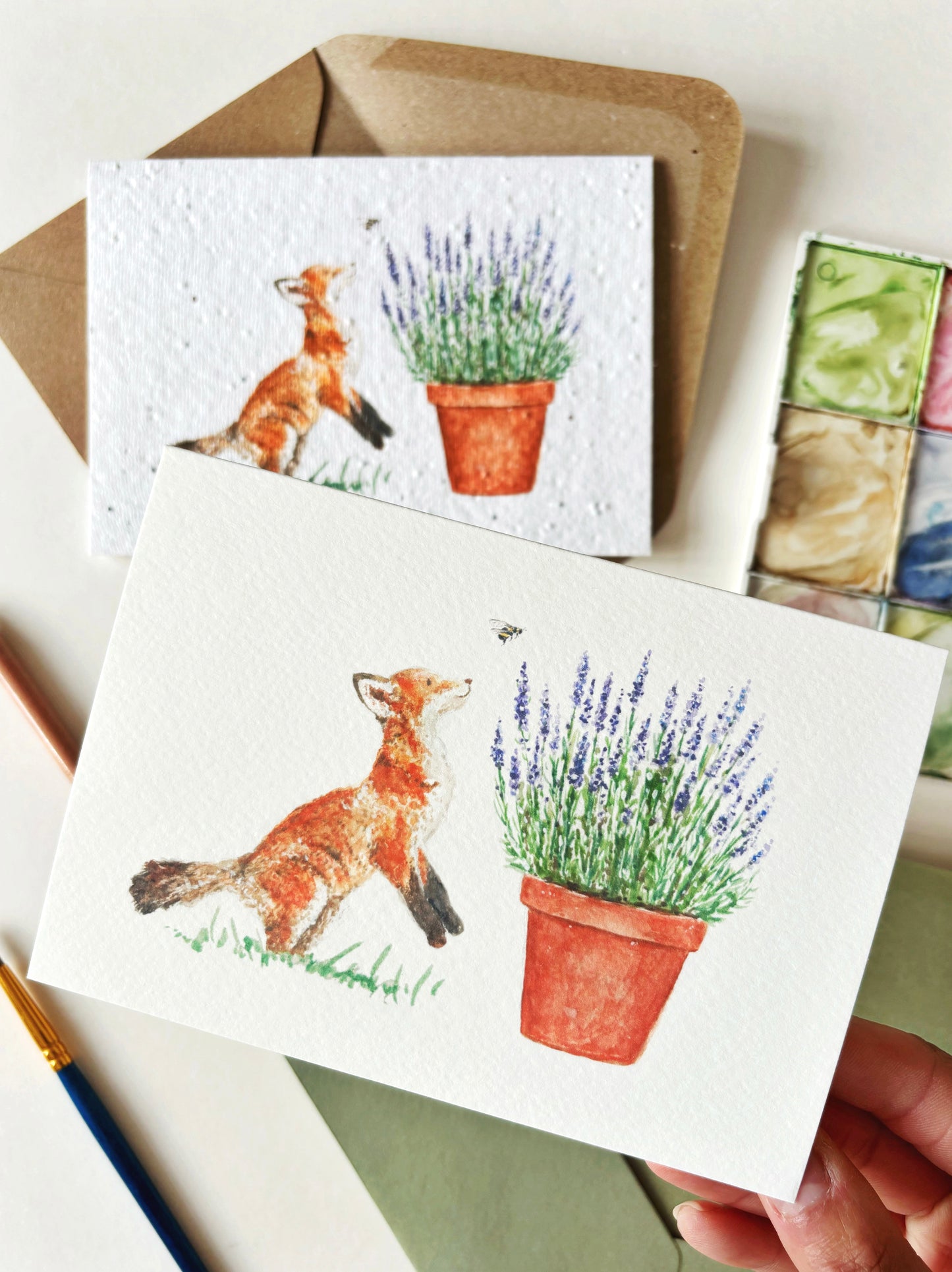 Fox & Lavender Card