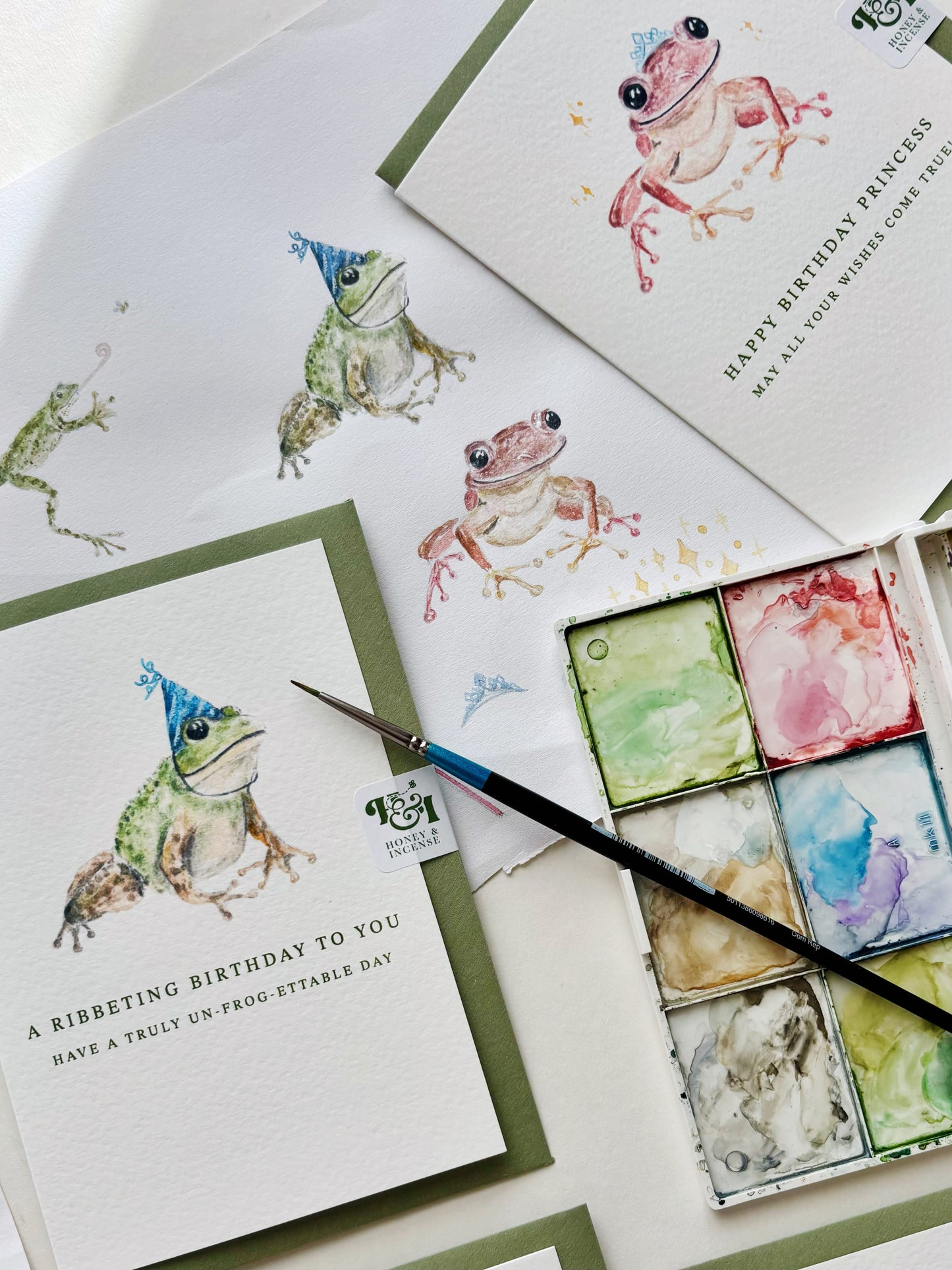 Princess Frog Birthday Card