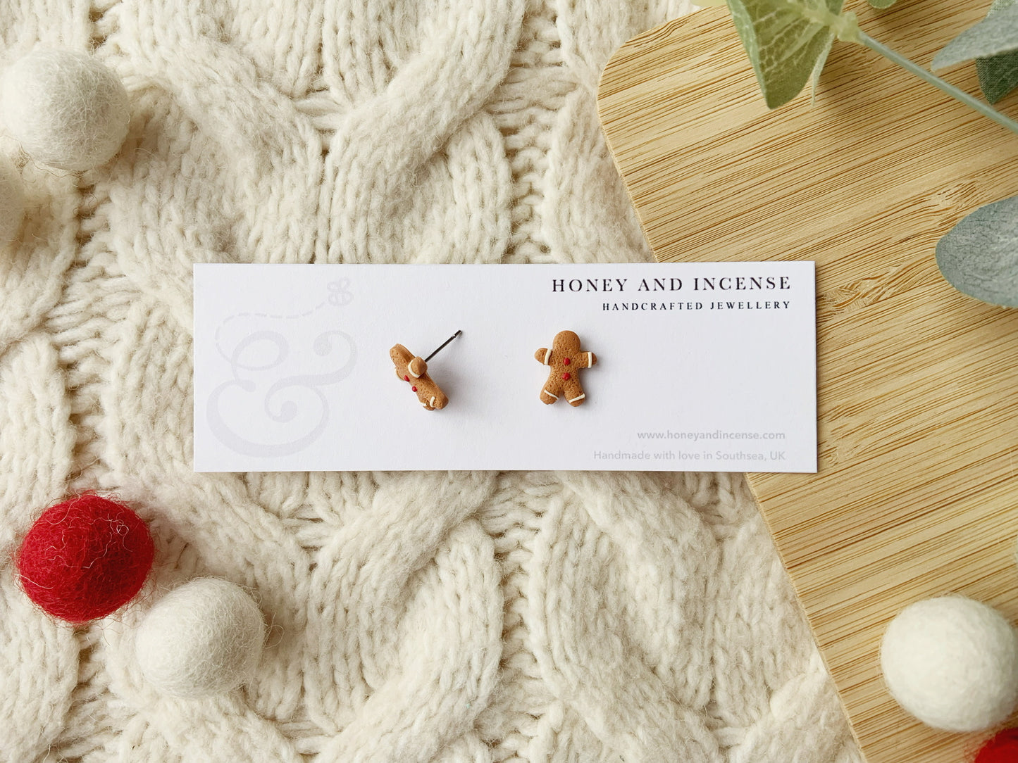 Gingerbread Men Studs