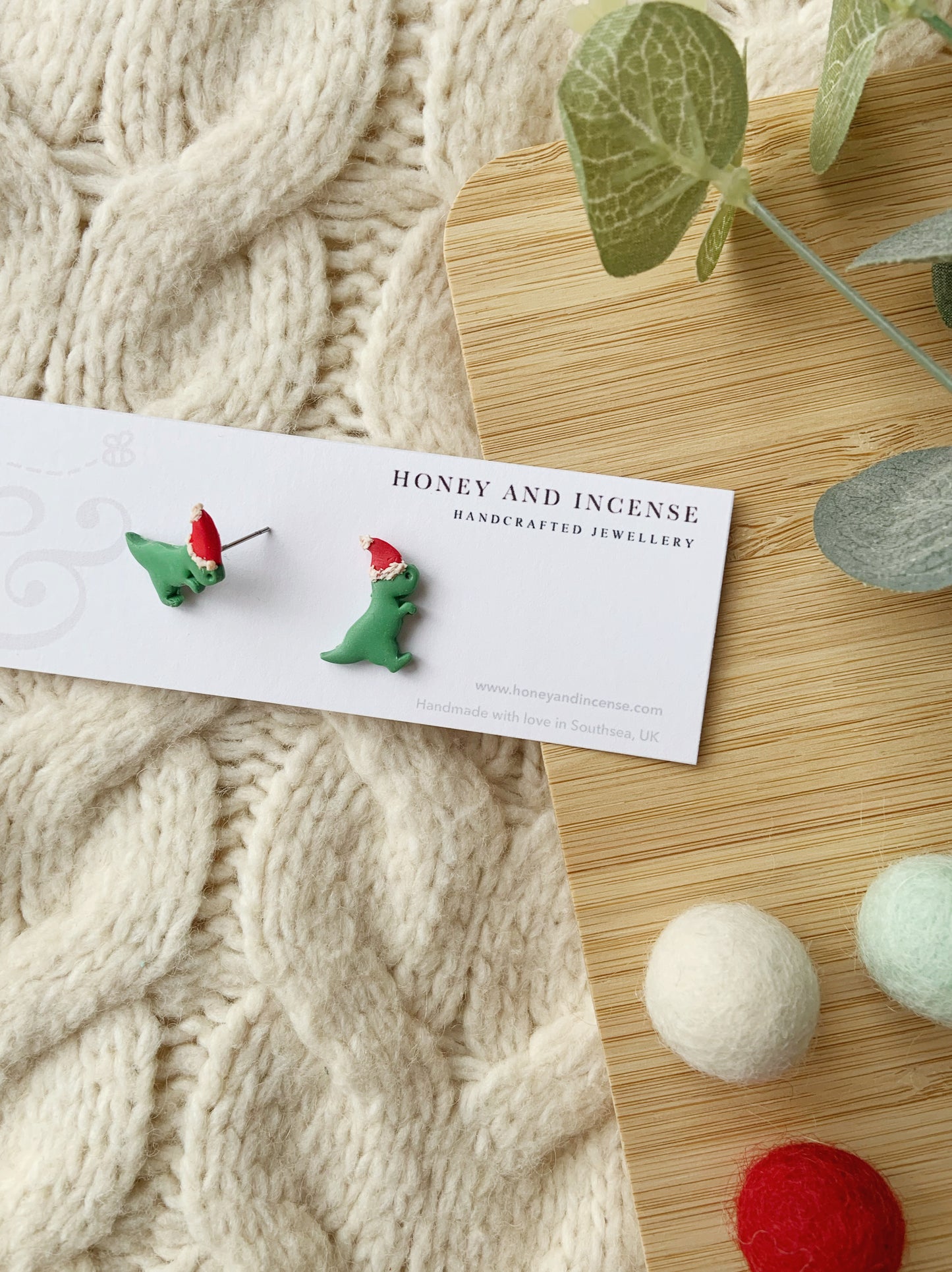 Dino Santa Studs