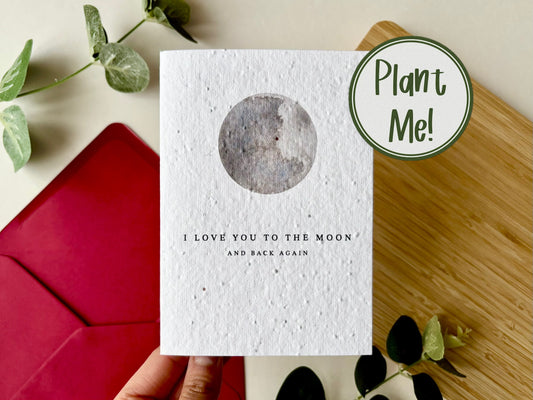 To The Moon & Back - Plantable Wildflower Card
