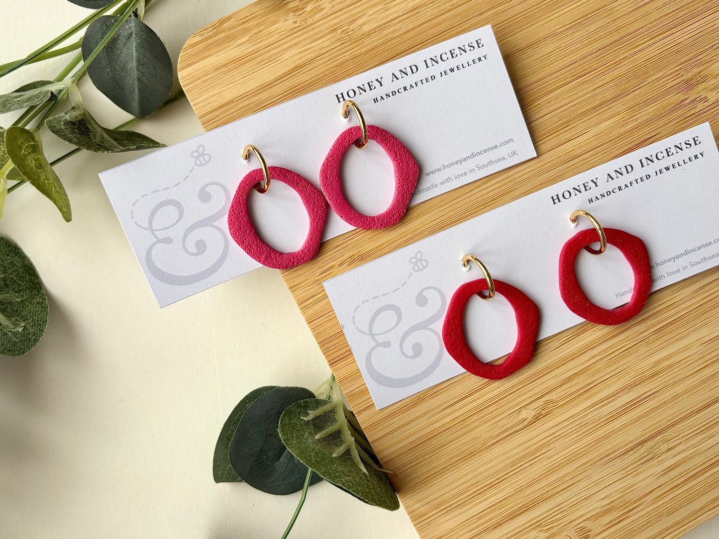 Abstract Loop Huggie Hoops