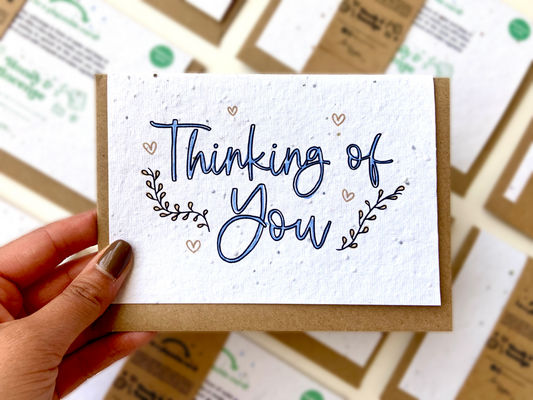 Thinking of you wildflower seeded card, plantable sympathy card