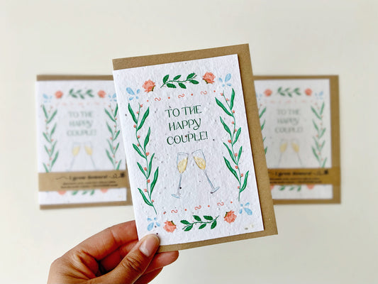 Engagement, wedding  Congratulations Plantable Wildflower Seed Card