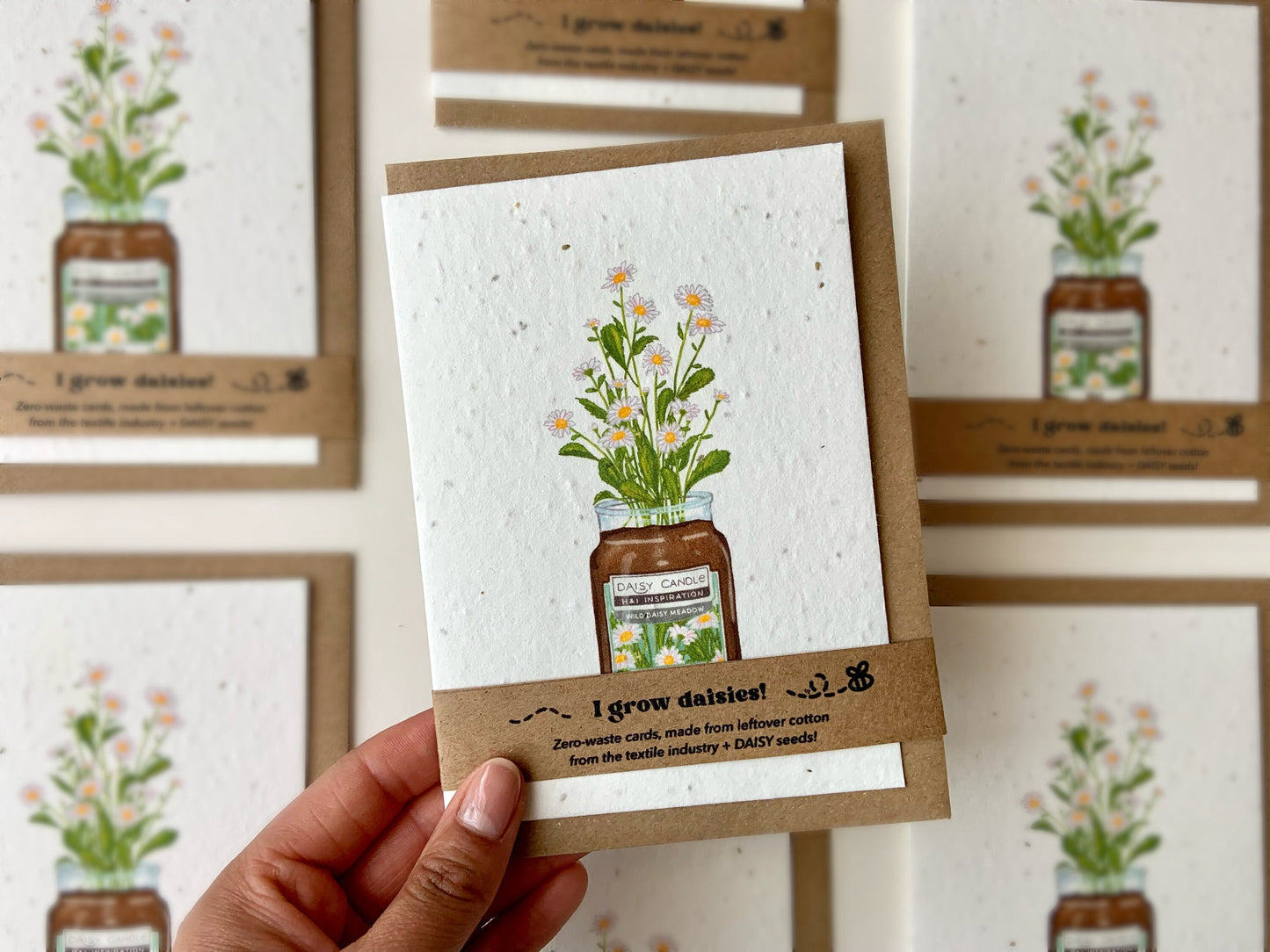 Daisy seed plantable greetings card, this card grows daisies