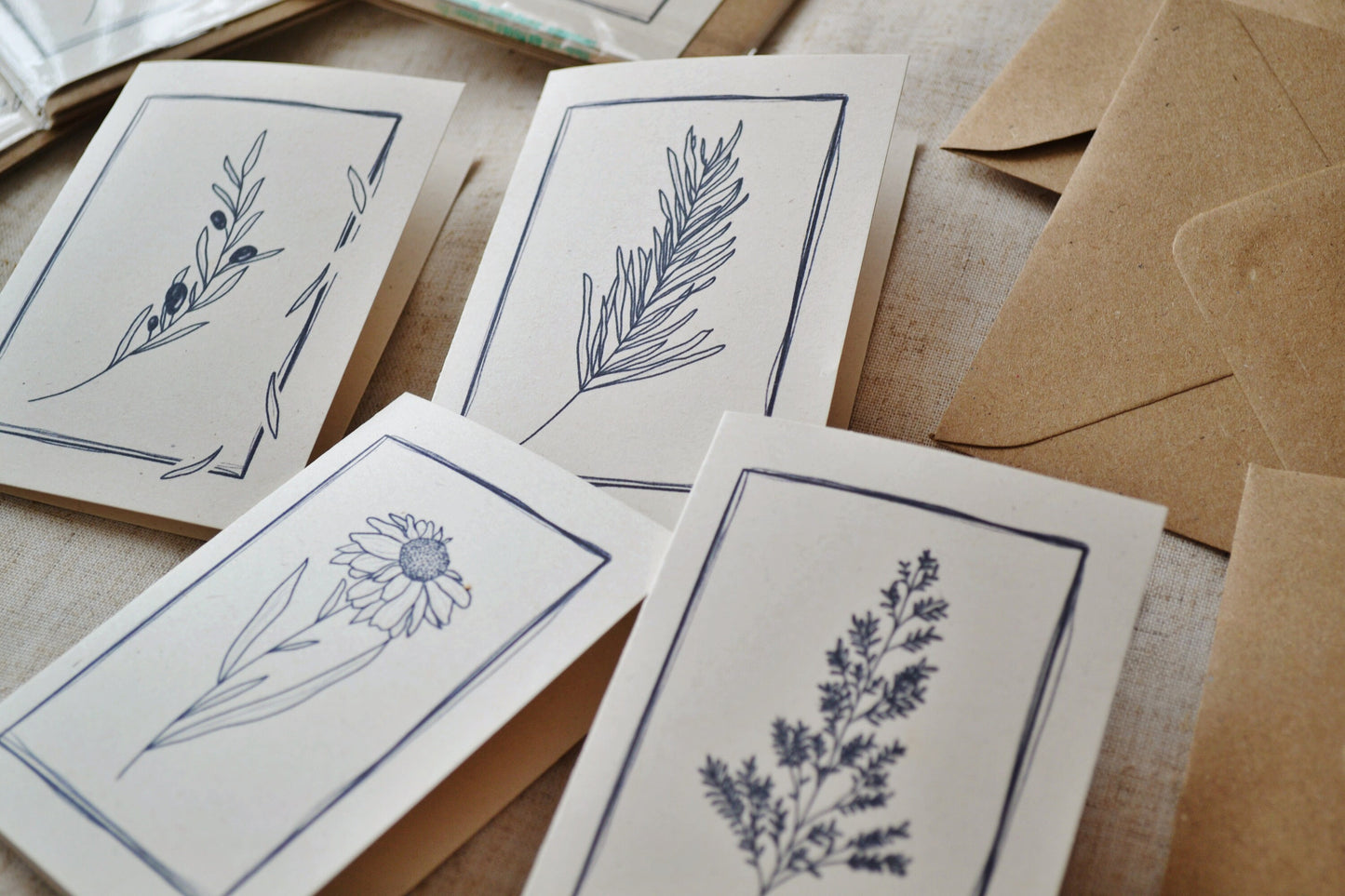 recycled paper eco mini note cards