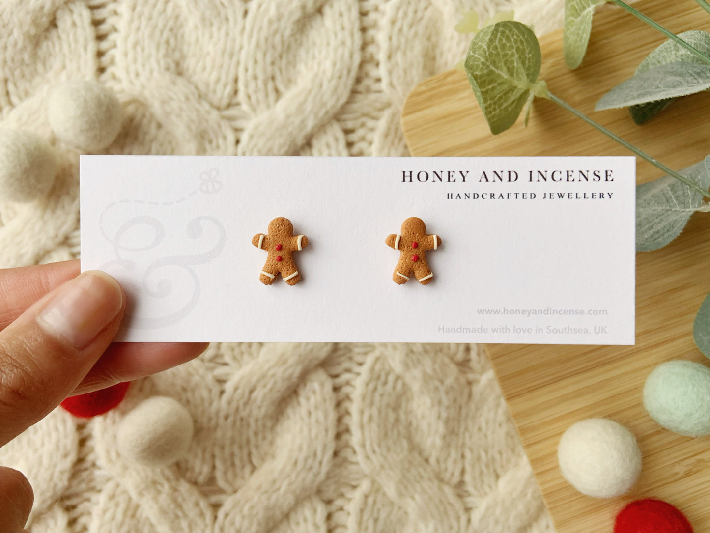Gingerbread Men Studs