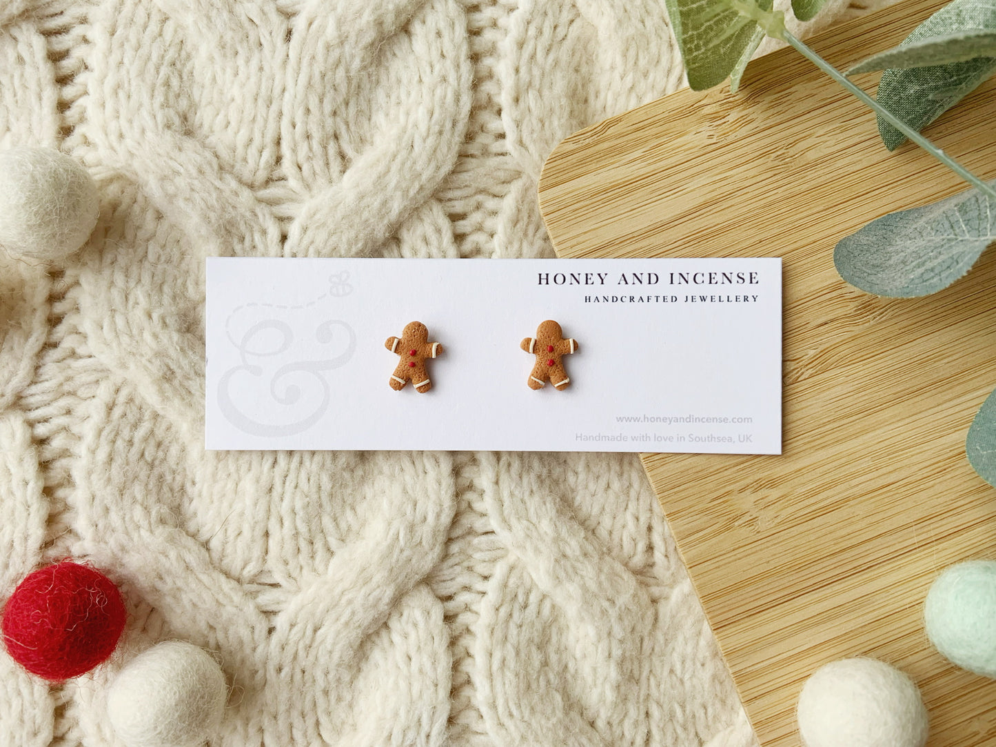 Gingerbread Men Studs