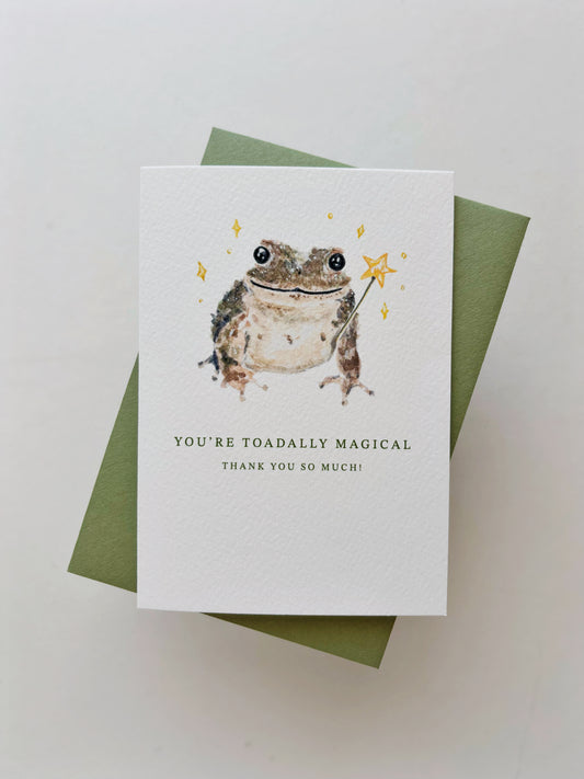 Toadally Magical Thank You Card