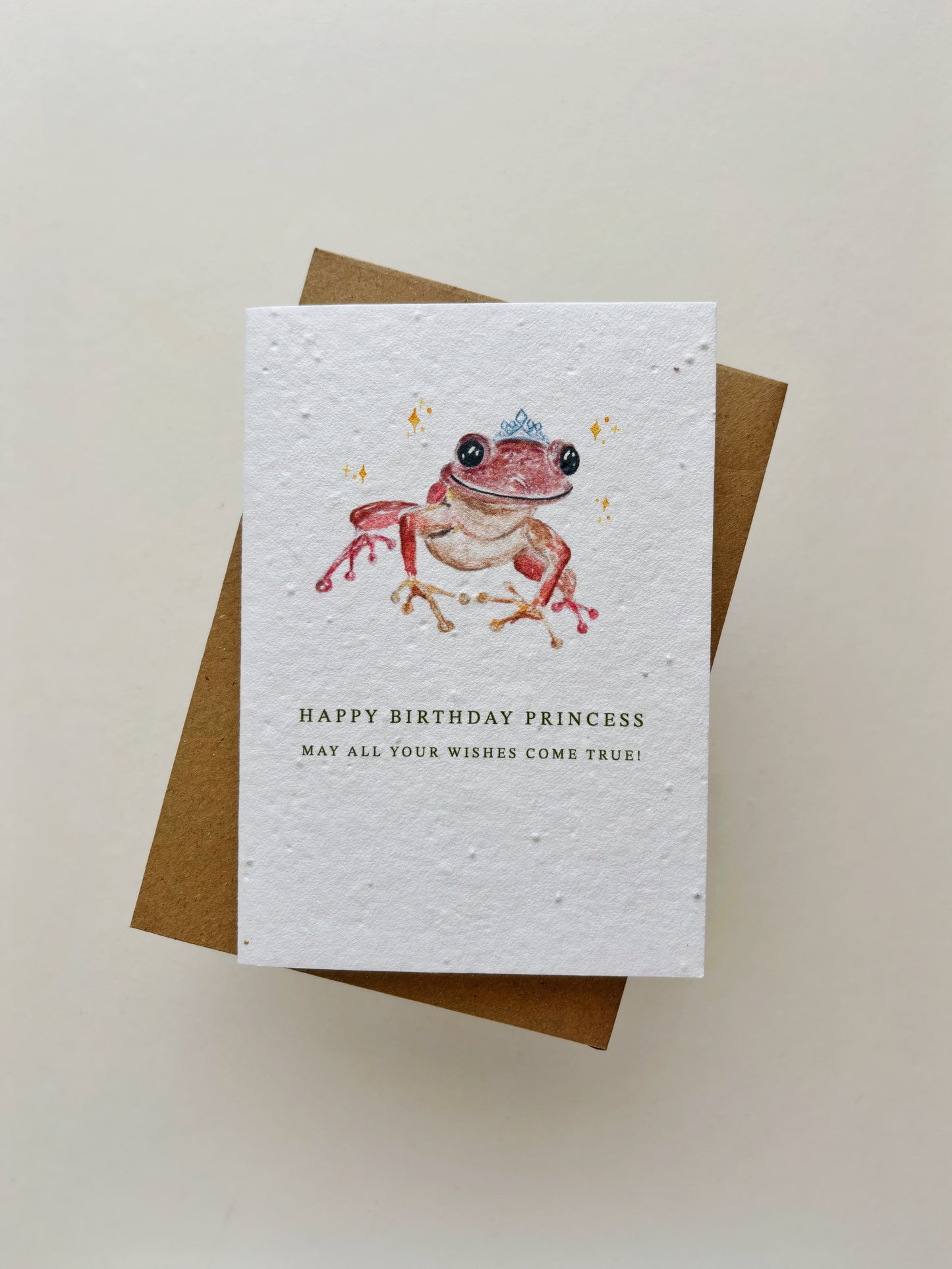 Princess Frog Birthday Card