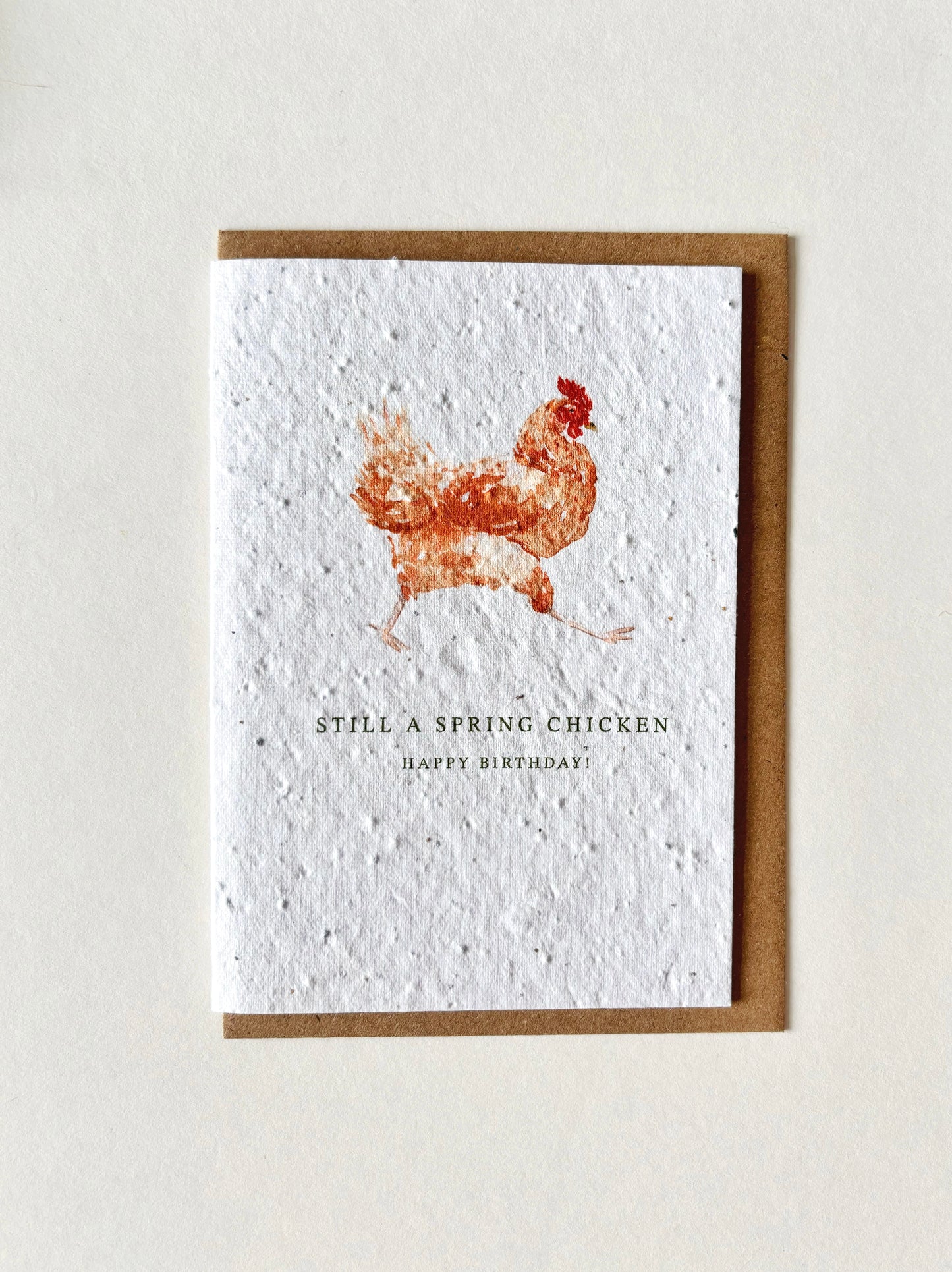 Spring Chicken Birthday Card