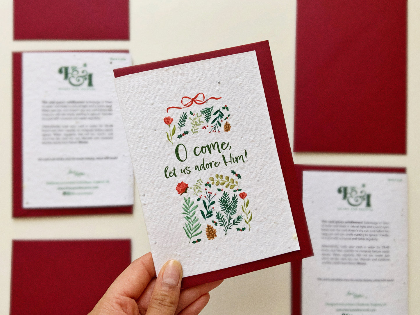 O Come Let Us Adore Him | Wildflower Seed Plantable Card