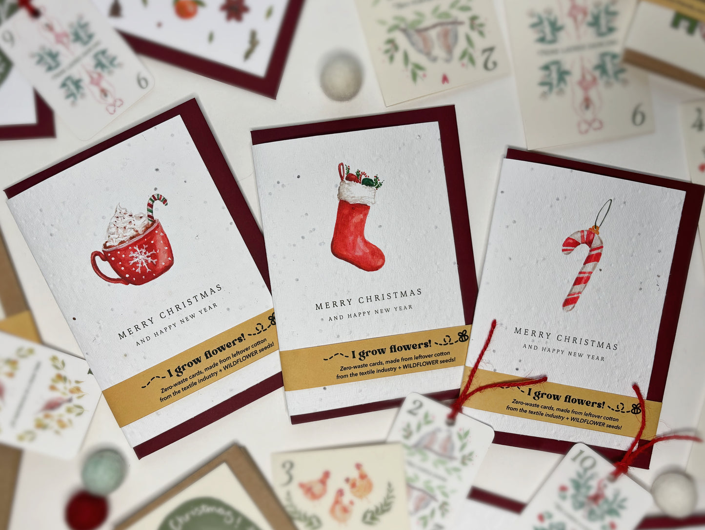 Plantable Christmas Card Pack | Wildflower Seed Plantable Cards