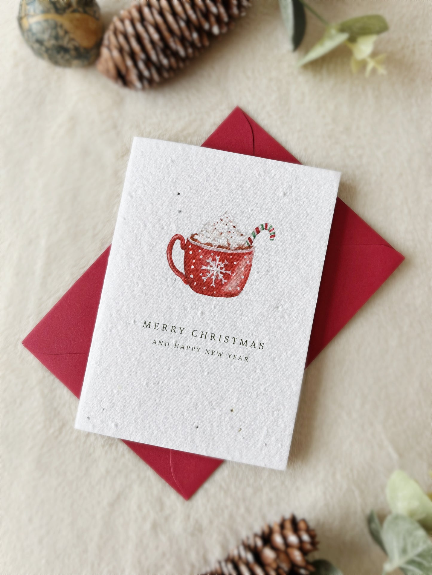 Hot Chocolate Christmas Card | Wildflower Seed Plantable Card