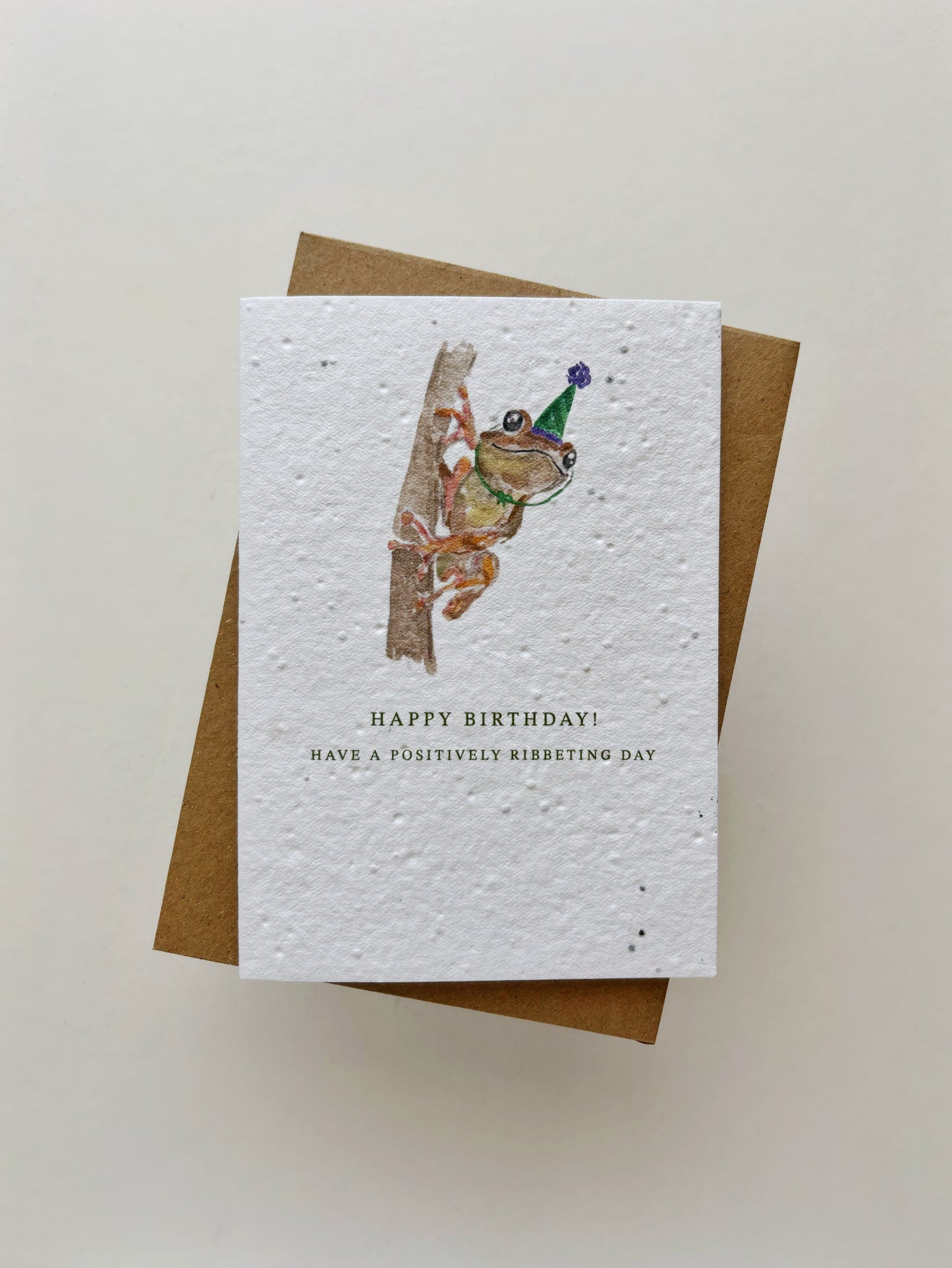 Positively Ribbeting Birthday Card