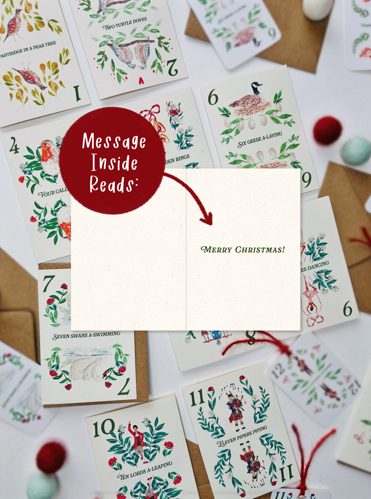 The 12 Days of Christmas Mini Cards Multipack