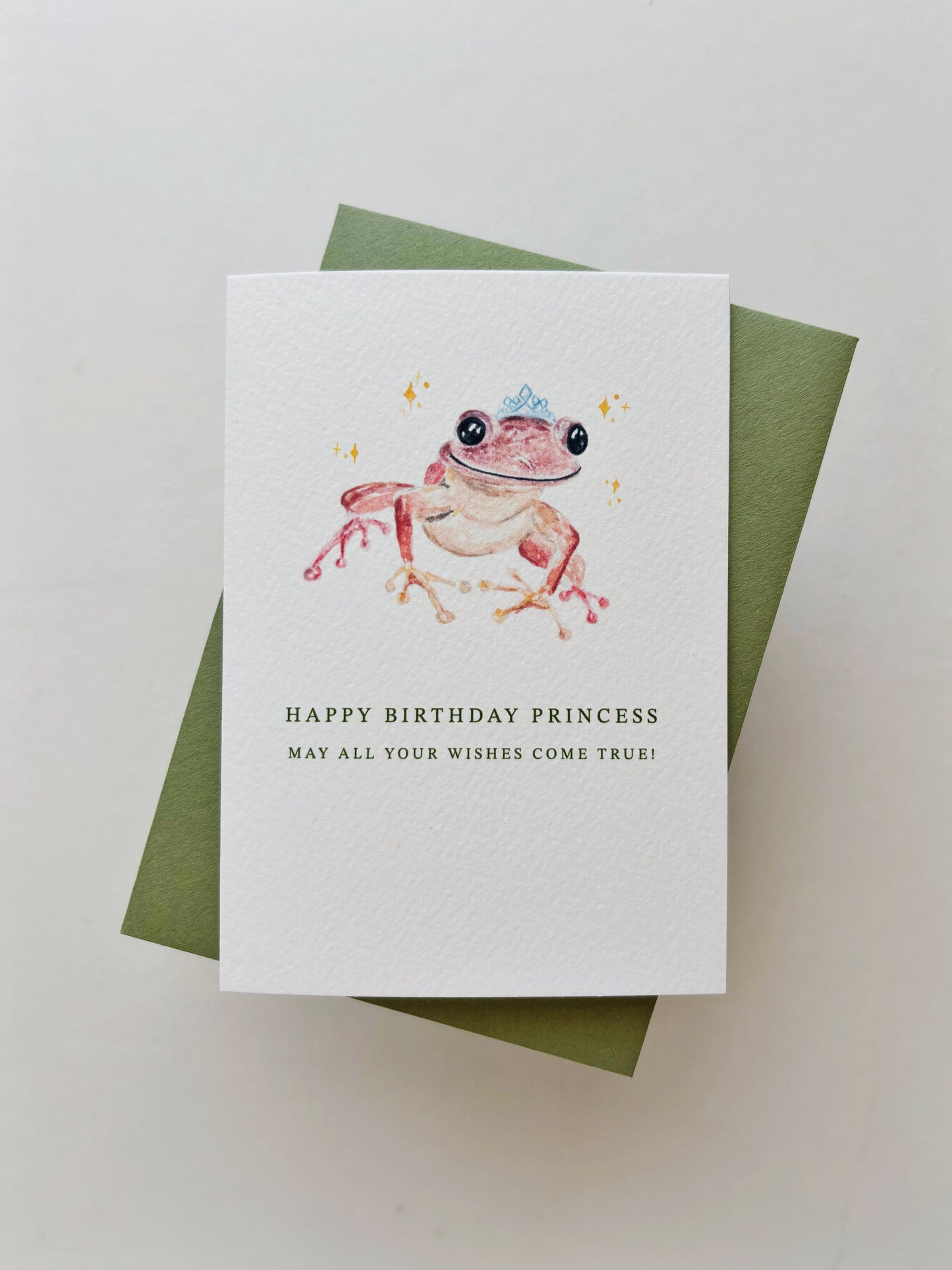 Princess Frog Birthday Card