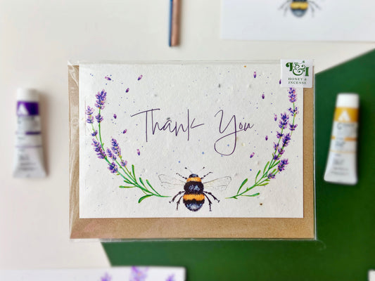 Thank you Lavender Plantable Card