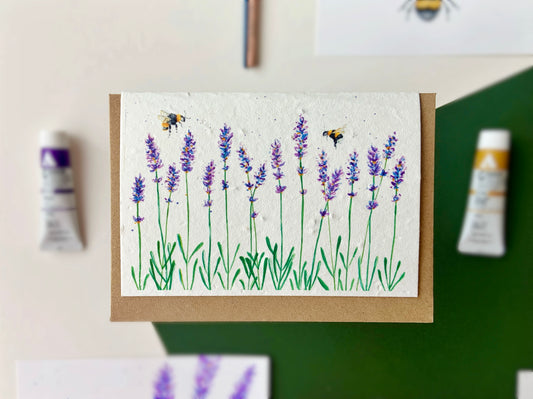 Lavender Fields Plantable Card