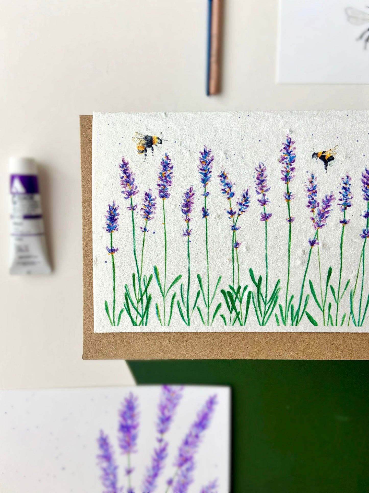 Lavender Fields Plantable Card