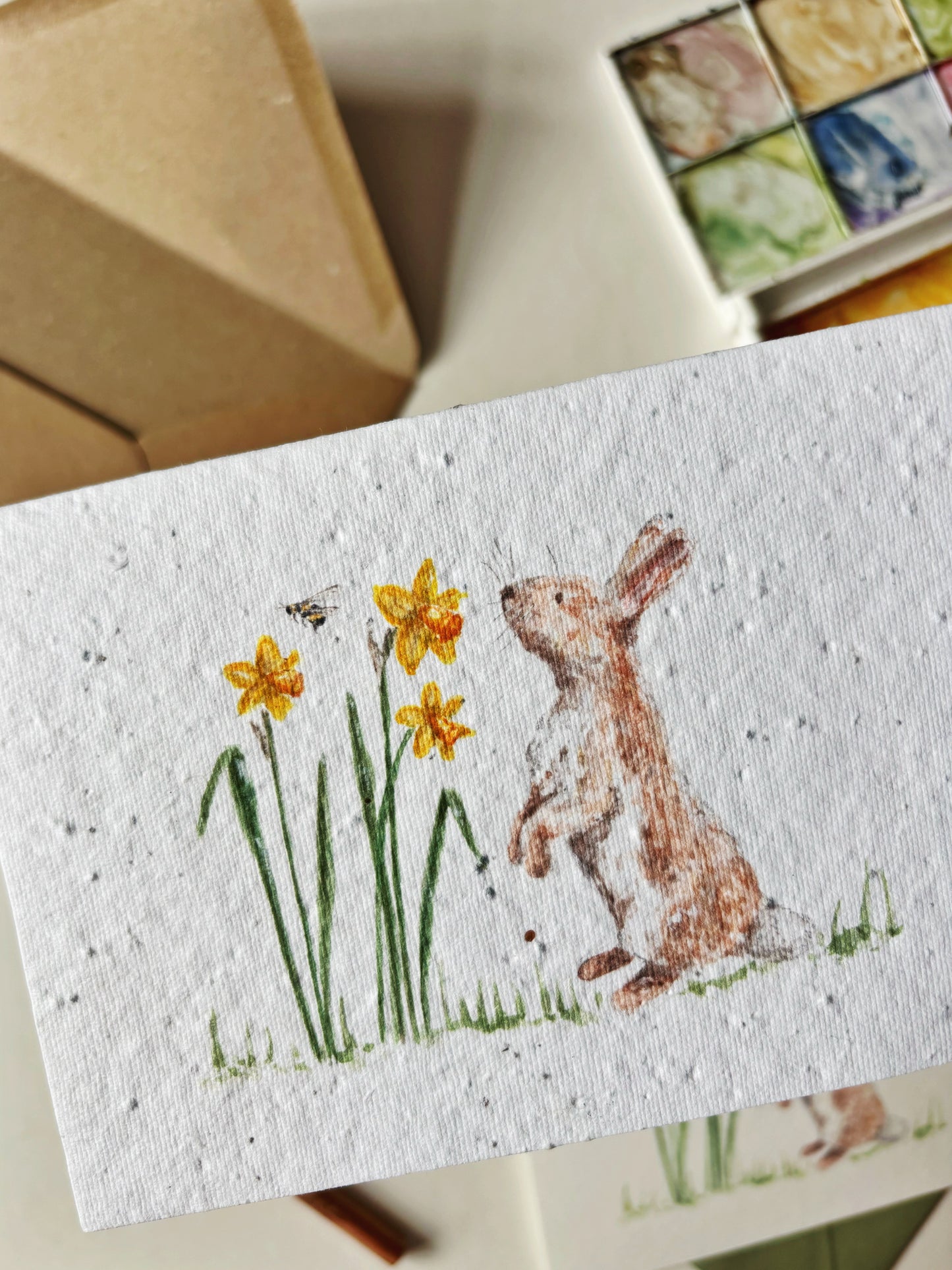 Bunny & Daffodil Card