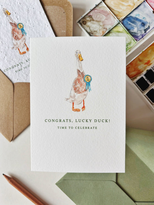 Congrats Lucky Duck Card