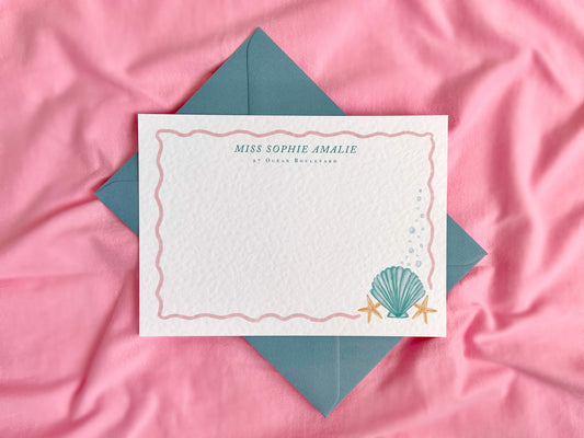 Seashell Personalised Notecards