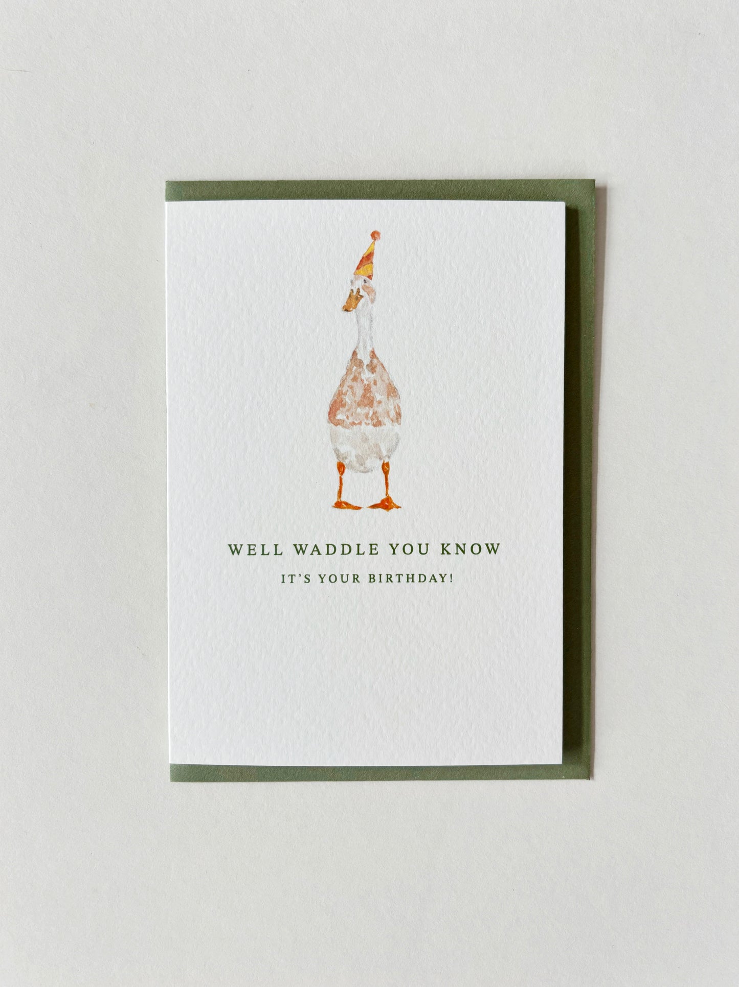 Waddle You Know Birthday Card (Yellow Hat)