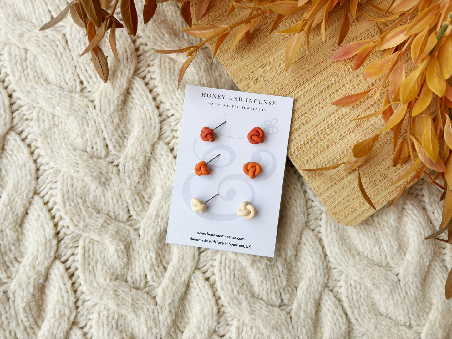 Autumnal Knotted Studs