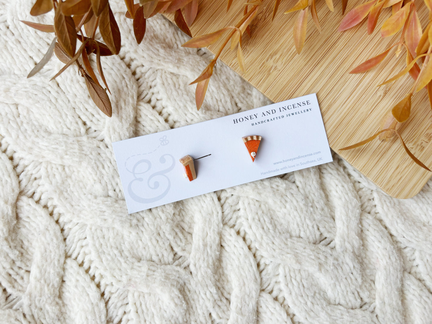 Pumpkin & Cherry Pie Studs