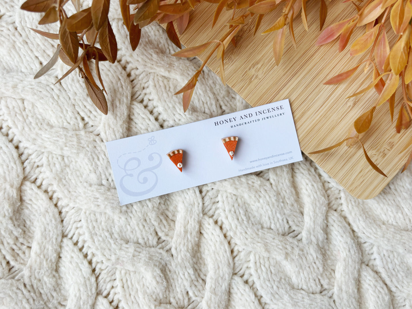 Pumpkin & Cherry Pie Studs