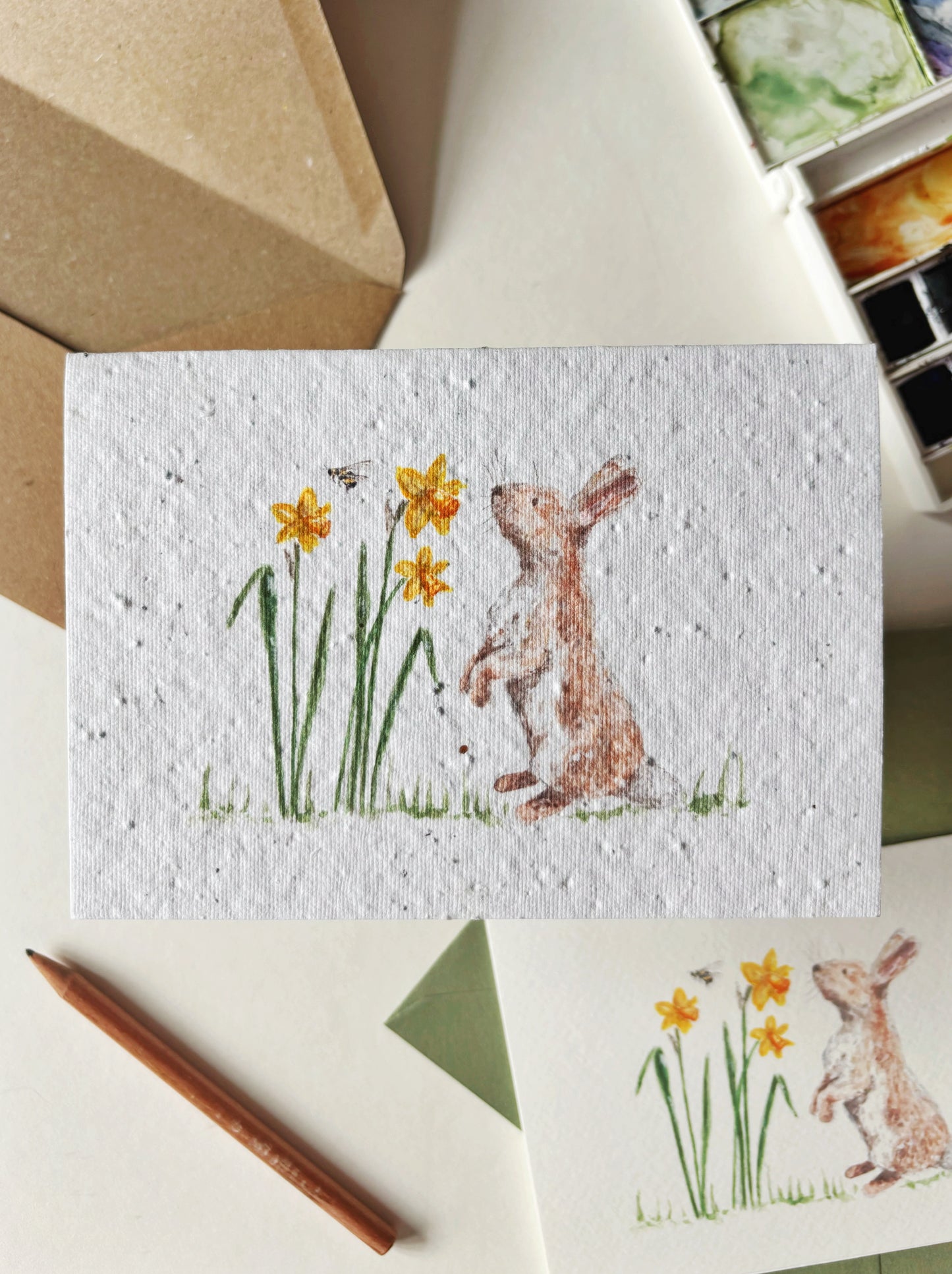 Bunny & Daffodil Card