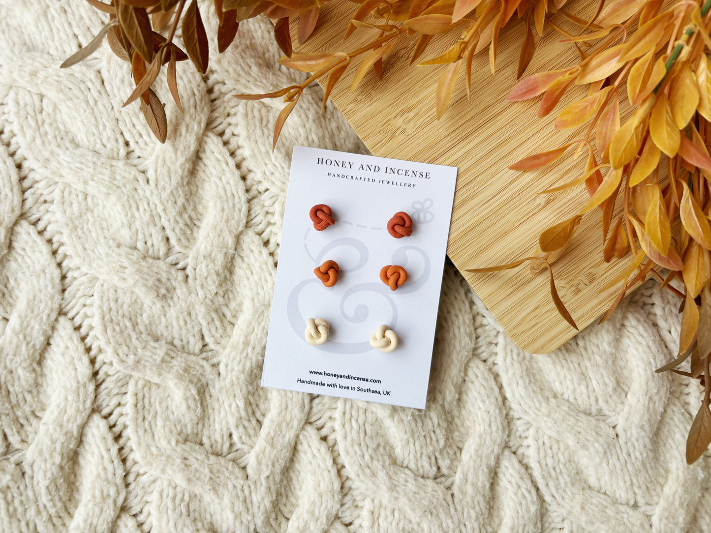 Autumnal Knotted Studs