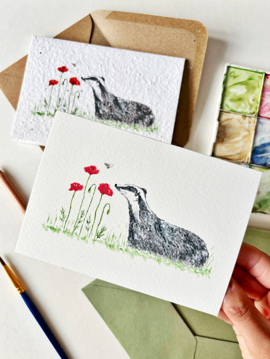 Badger & Poppy Card